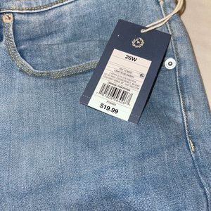 Mid Rise denim cut off shorts plus size